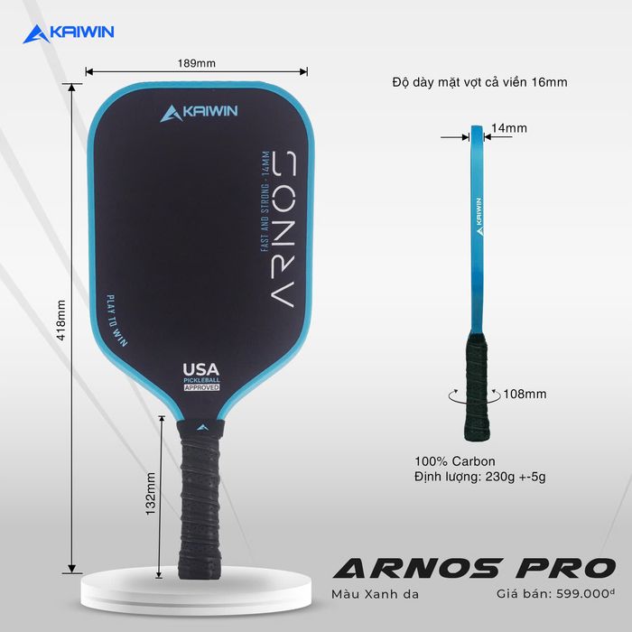 Vot_Pickleball_Kaiwin_Arnos_Pro_Xanh_Da