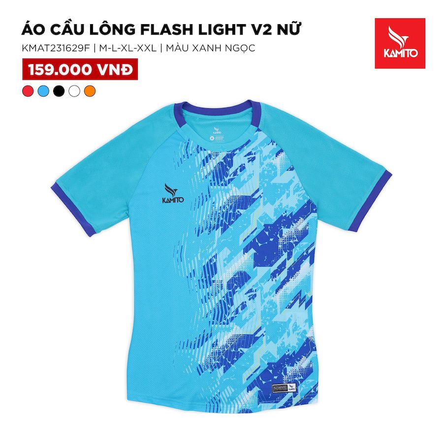 Ao_Cau_Long_Kamito_Flash_Light_V2_NU_Xanh_Ngoc