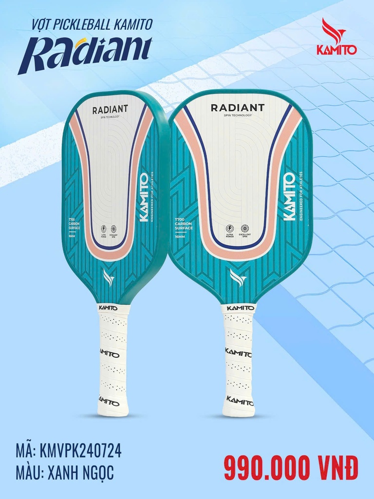 Vot_Pickleball_Kamito_Radiant_Xanh_Ngoc