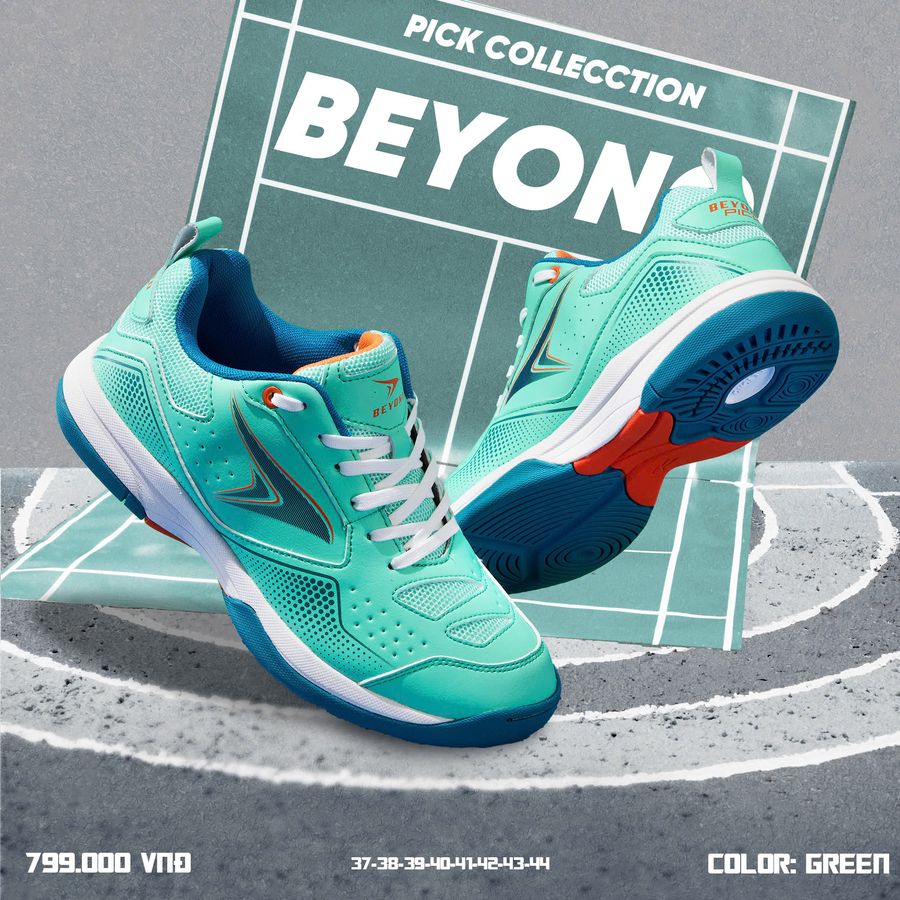 Giay_Beyono_Pickleball_Xanh_Ngoc