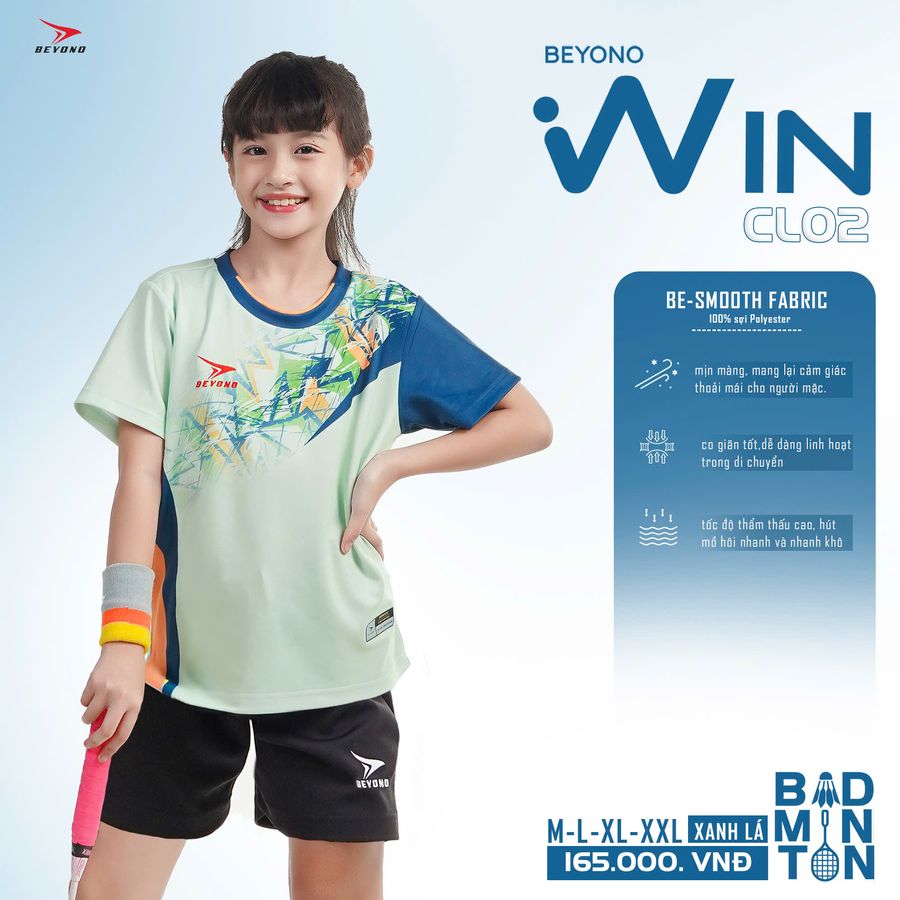 Ao_cau_long_Beyono_Win_CL02_Tre_em_Xanh_La