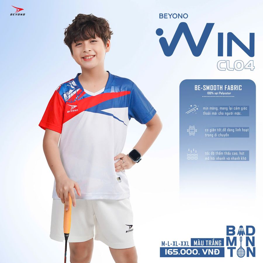 Ao_cau_long_Beyono_Win_CL04_Tre_em_Do_Trang