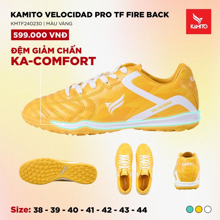 Giay_Kamito_Velocidad_PRO_TF_Fire_Back_Vang