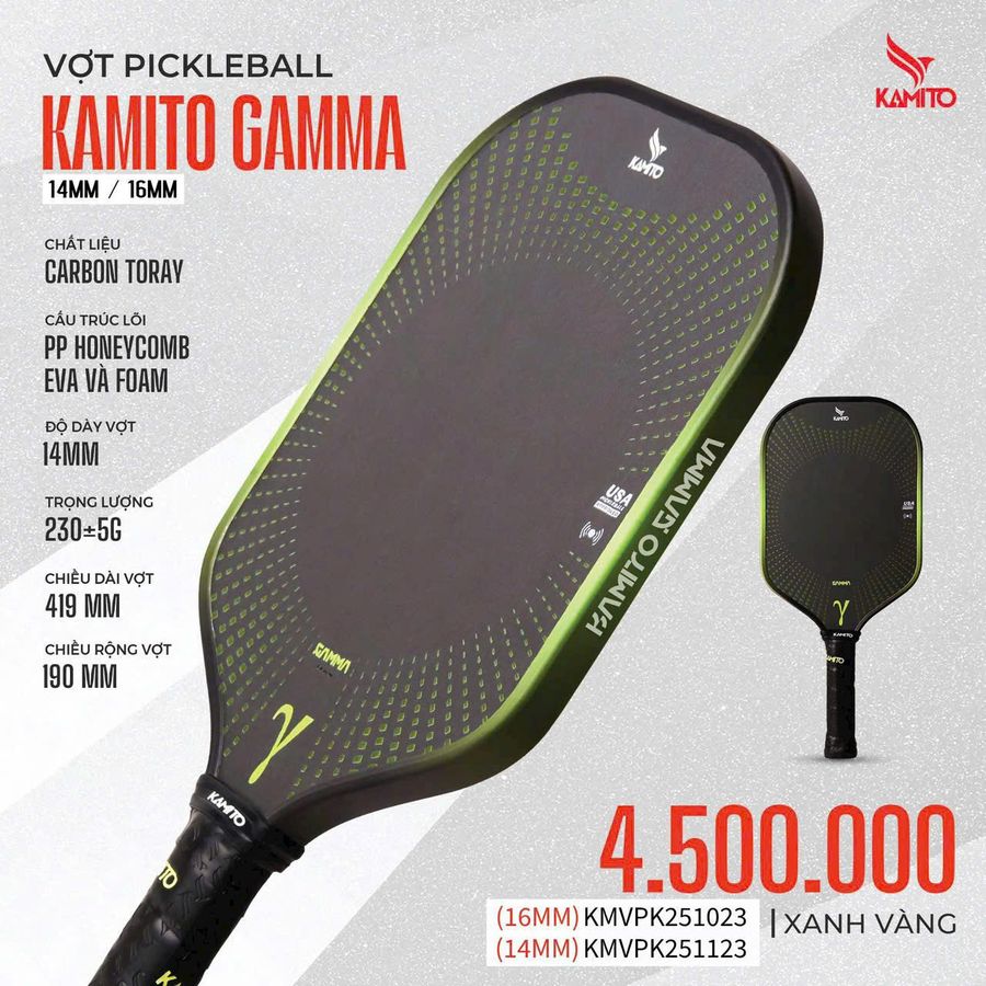 Vot_Pickleball_Kamito_Gamma_Xanh_Vang