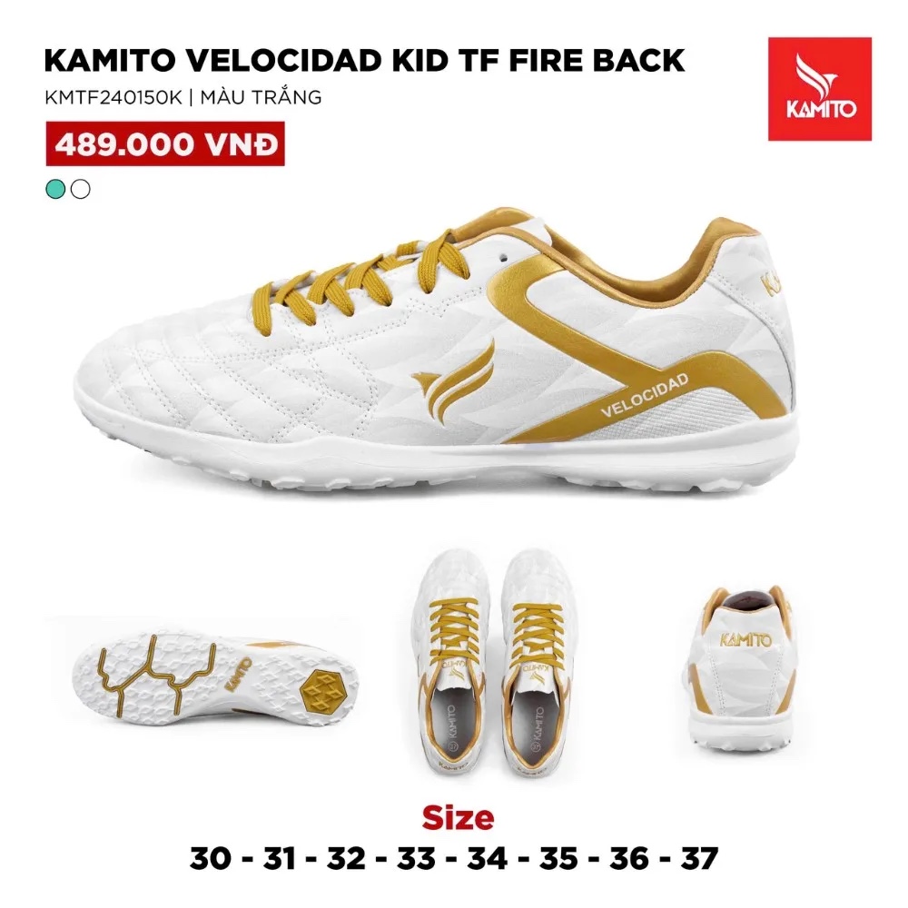 Giay_Kamito_Velocidad_KID_TF_Fire_Back_Trang