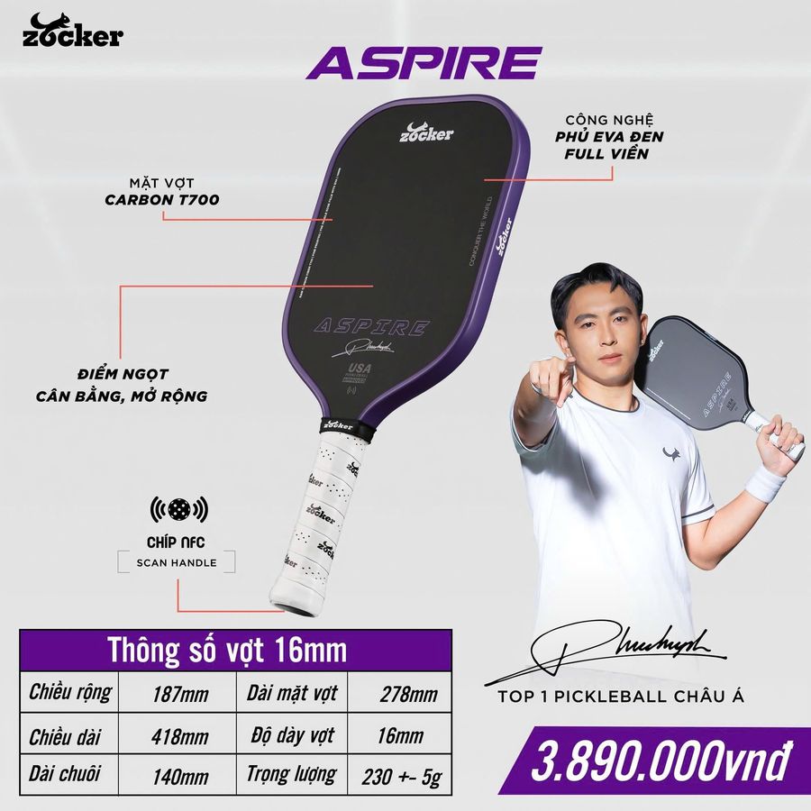 Vot_Pickleball_Zocker_Aspire_ASP25-16mm_Tim