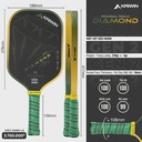 Vot_Pickleball_Kaiwin_Diamond_Gen2_16mm_Xanh_La