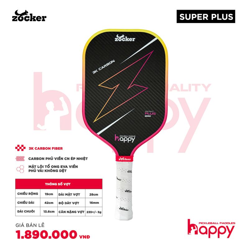 Vợt Pickleball Zocker HP02 Plus