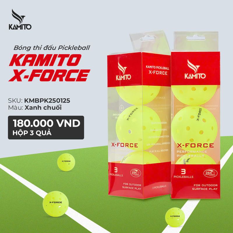 Bóng Pickleball Kamito X-Force (hộp ba quả)