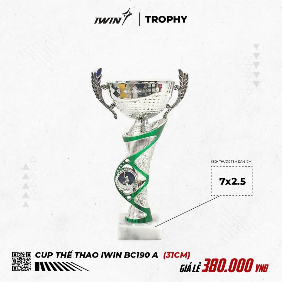 Cúp Thể Thao iWin BC190A - 31cm