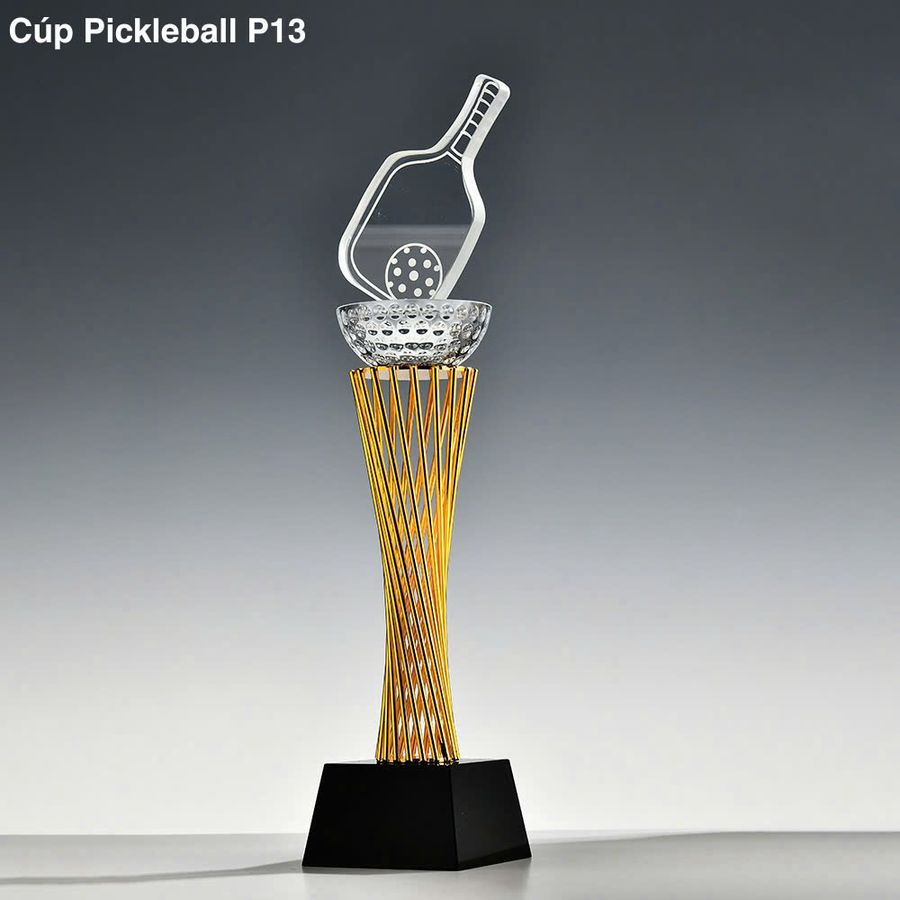 Cúp Pickleball Pha lê P13