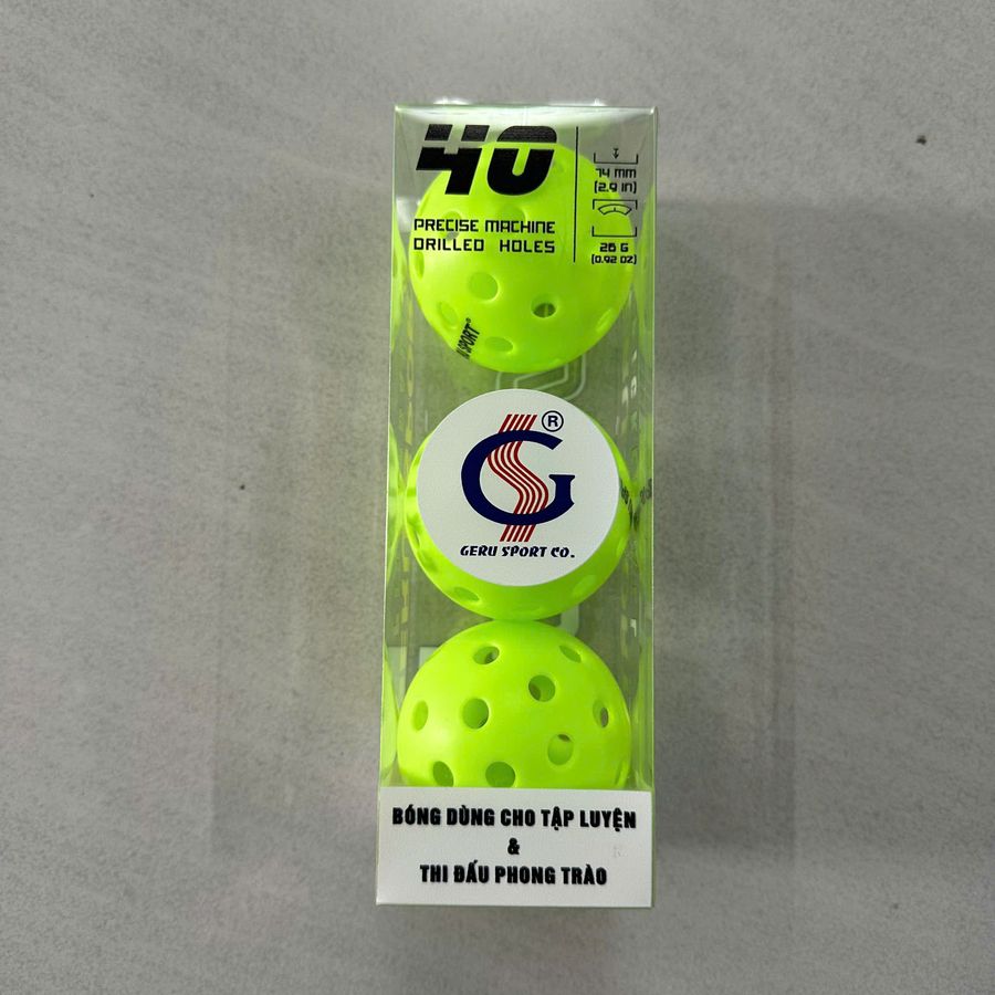 Bóng Tập Pickleball Geru (Hộp 3 quả)