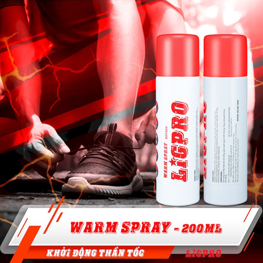 XỊT NÓNG - WARM SPRAY LIGPRO (200ml/chai)
