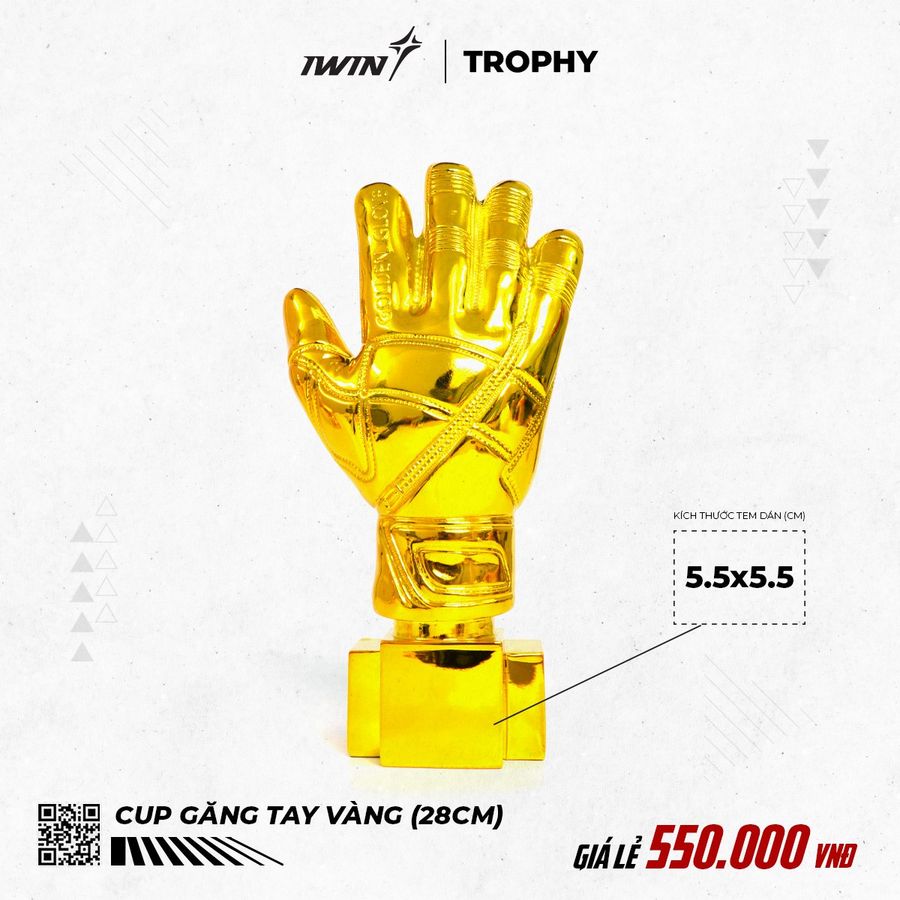 Cúp Găng tay Vàng iWin (28cm)