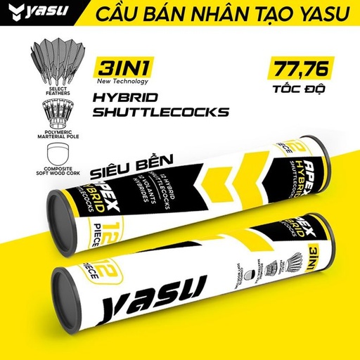 [SP002577] Quả cầu lông bán nhân tạo Yasu 77 (Nhanh)
