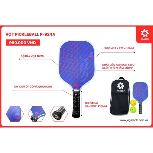 [SP003217] Vợt Pickleball Jogarbola P924A Xanh Bích