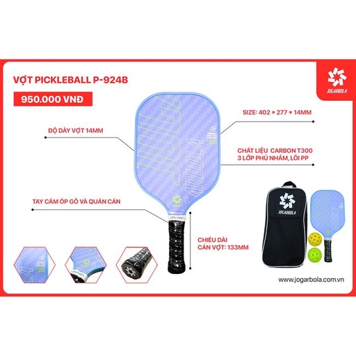 [SP003218] Vợt Pickleball Jogarbola P924B Xanh Biển