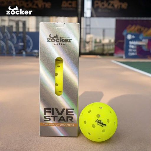 [SP003424] Bóng thi đấu Pickleball Zocker Five Star (Hộp 3 quả)