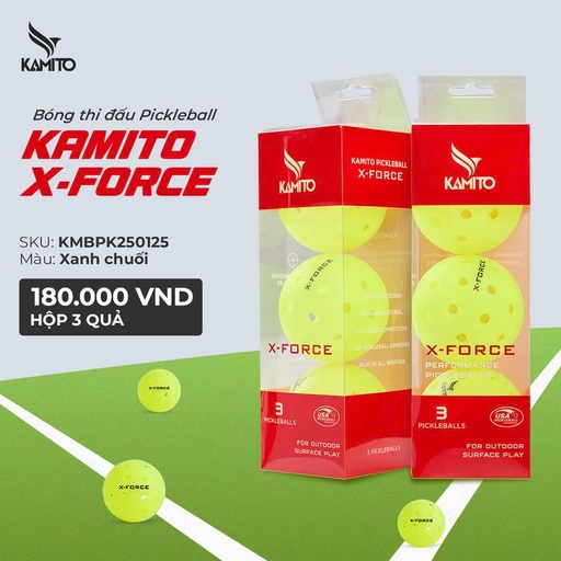 [SP003548] Bóng Thi Đấu Pickleball Kamito X-Force (Hộp 3 quả)