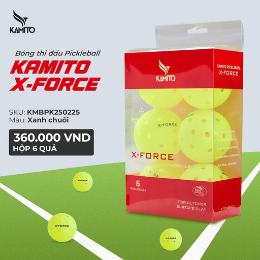 [SP003549] Bóng Thi Đấu Pickleball Kamito X-Force (Hộp 6 quả)