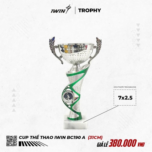 [SP003581] Cúp Thể Thao iWin BC190A - 31cm