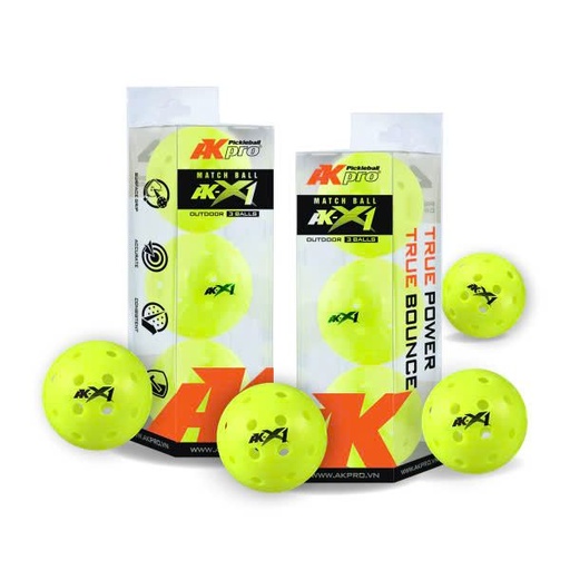 [SP003644] Bóng thi đấu Pickleball Ak Pro AK-X1 (3 quả)