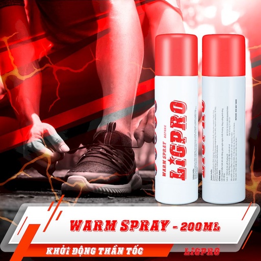 [SP000120] XỊT NÓNG - WARM SPRAY LIGPRO (200ml/chai)