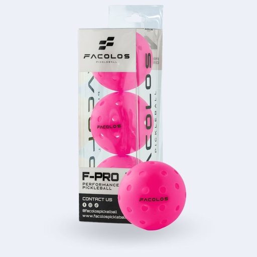 [SP003707] Bóng Pickleball Facolos F-Pro Advanced Pink (Hộp 3 quả)