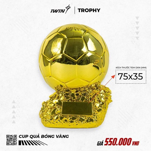 [SP000706] Cúp Quả bóng vàng iWin (25cm)