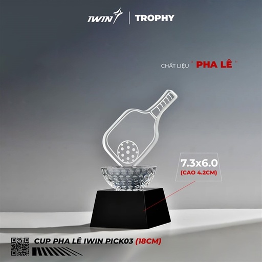 [SP004112] Cúp Pha Lê iWin Pick03 (18cm)