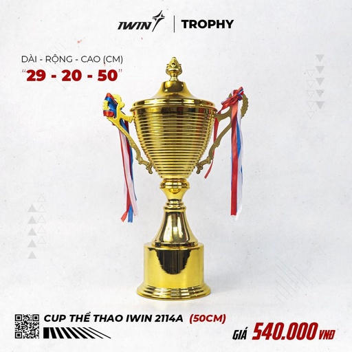 [SP001581] Cúp thể thao iWin 2114 (A) - 50cm