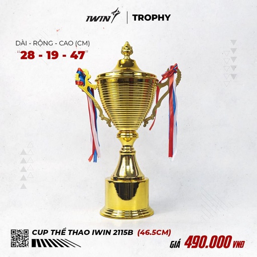 [SP001578] Cúp thể thao iWin 2114 (B) - 46.5cm