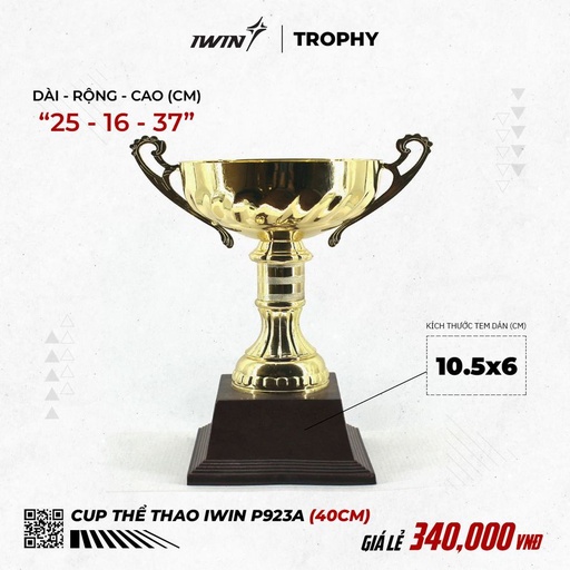 [SP001373] Cúp thể thao iWin P923A - 37cm