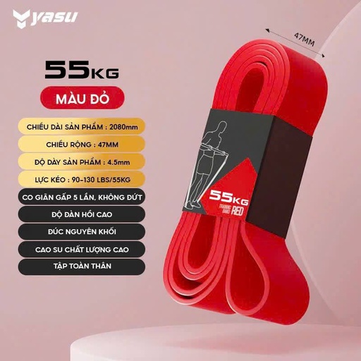 [SP001316] Dây kháng lực toàn thân Yasu YS3802 Đỏ