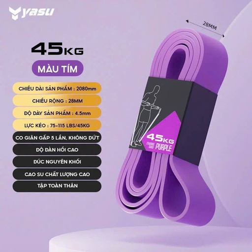 [SP001317] Dây kháng lực toàn thân Yasu YS3802 Tím