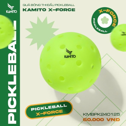 [SP003172] Bóng Pickleball thi đấu Kamito 40L (Túi 12 quả)