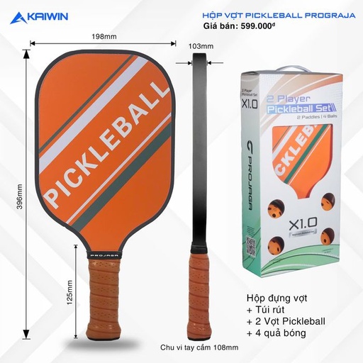 [SP003138] Hộp vợt Pickleball Kaiwin Progaja