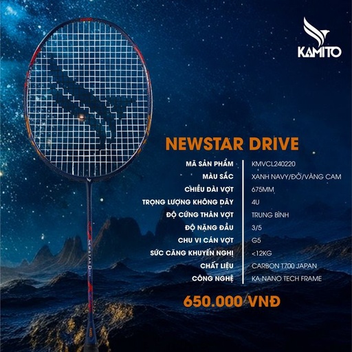 [SP002761] Khung Vợt Kamito Newstar Drive Xanh 4U